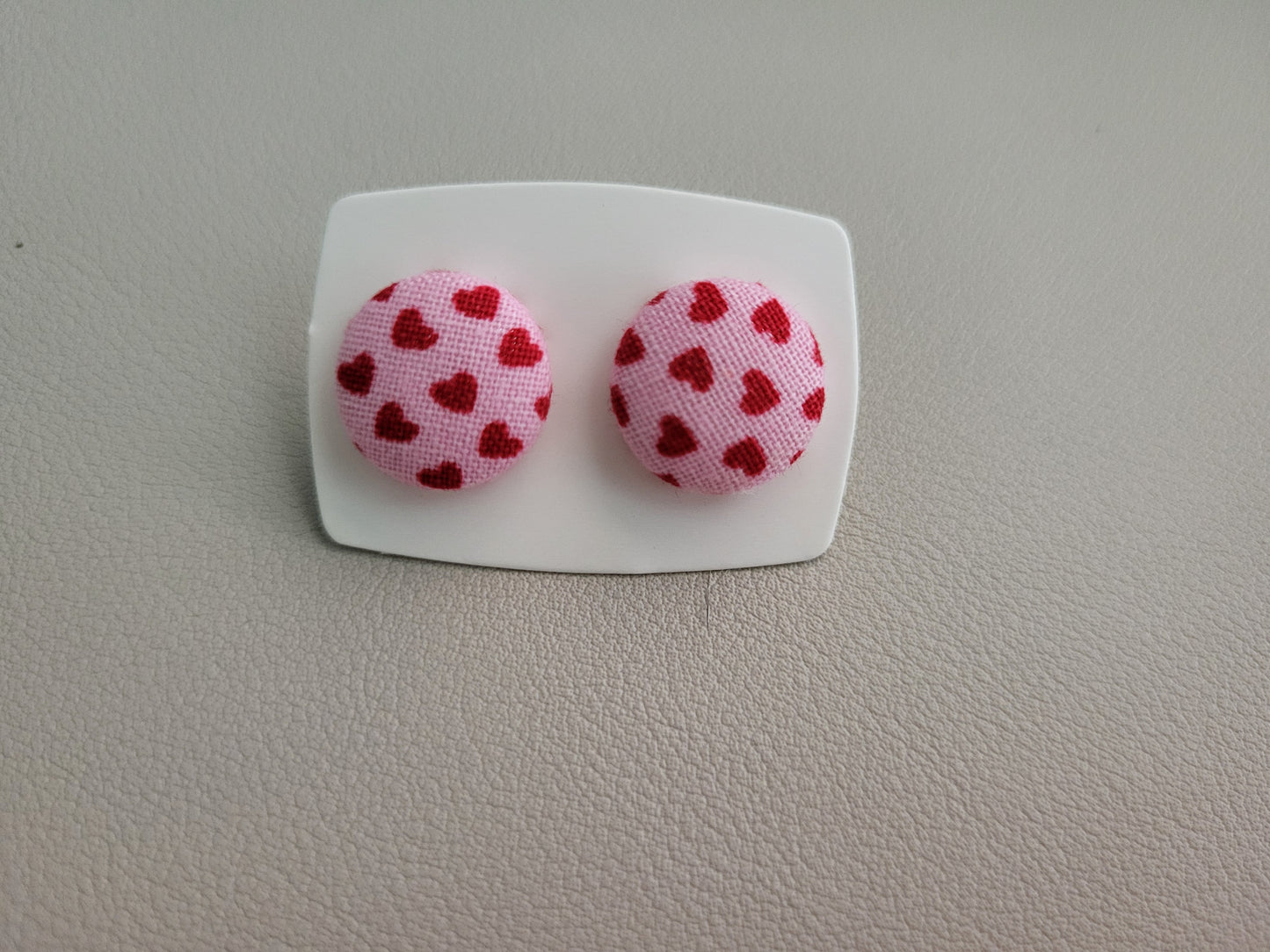 Valentine's button earrings