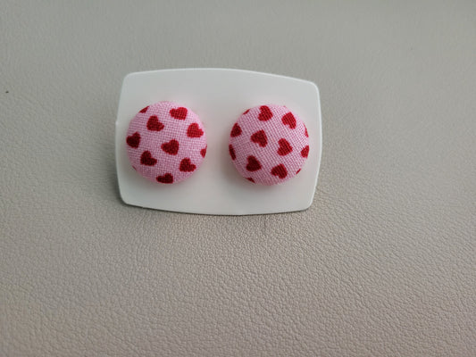 Valentine's button earrings
