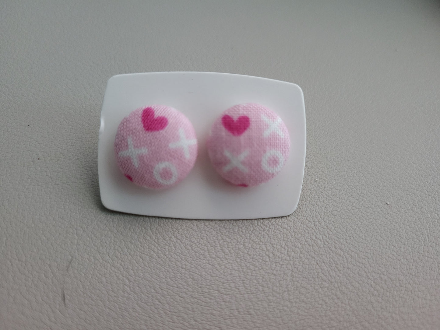 Valentine's button earrings