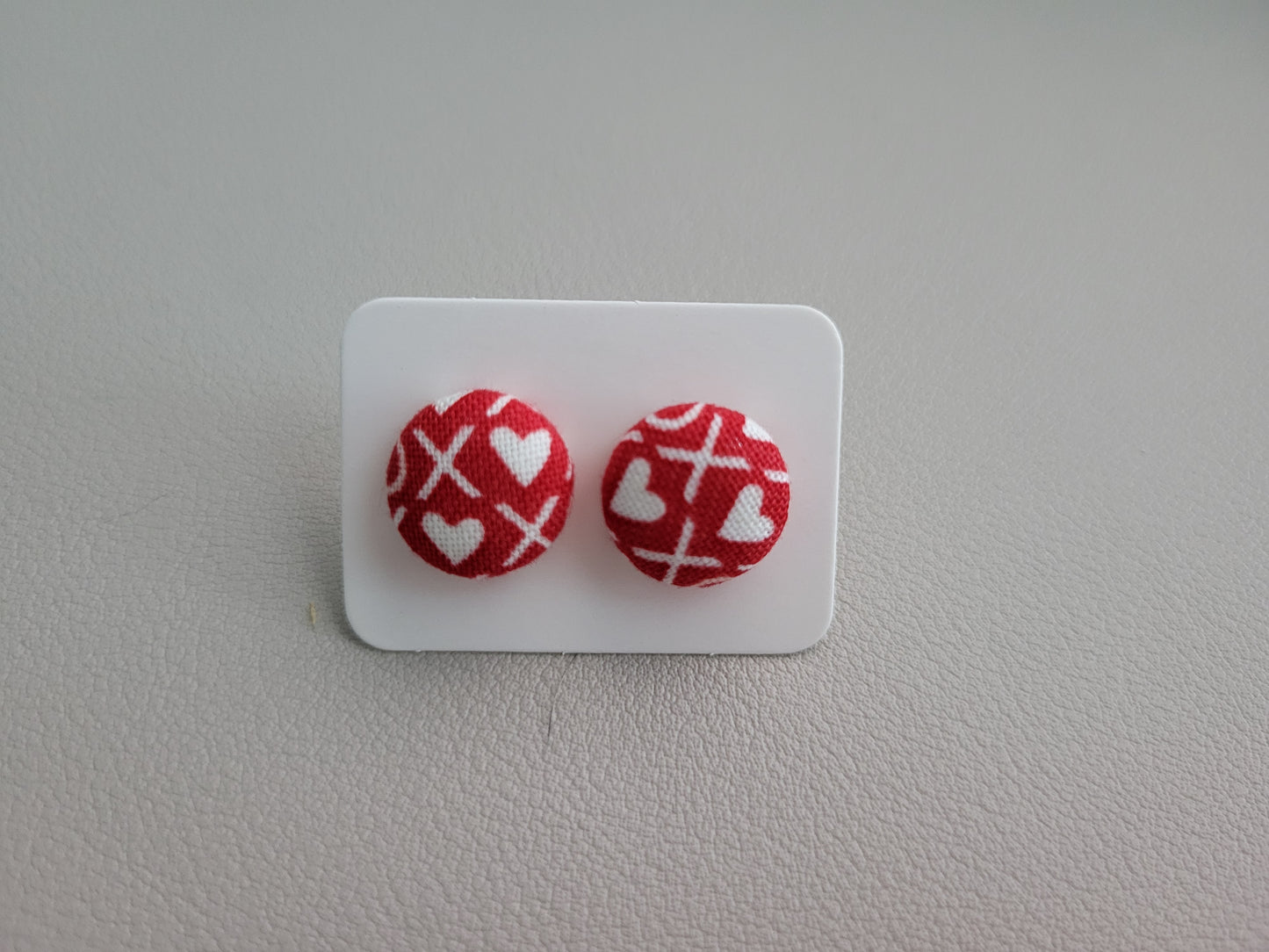 Valentine's button earrings
